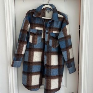 Plaid women’s coat S